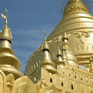 Close-up of the Shwemawdaw Pagoda in Bago