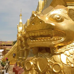 Close-up of the Shwemawdaw Pagoda in Bago Close-up of the Shwemawdaw Pagoda in Bago