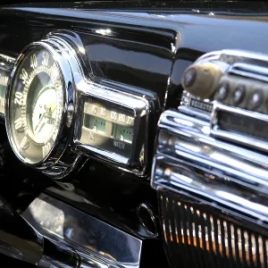Close-up of vintage car interior Close-up of vintage car interior