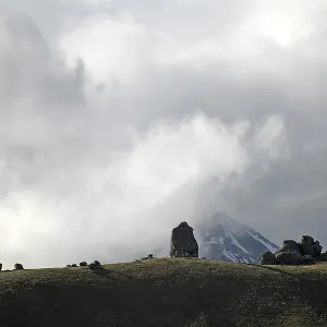 Cloud formations waft over the rocky landscape at Castle Hill Cloud formations waft over the rocky landscape at Castle Hill