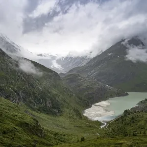Cloudy mountain landscape, Margaritzen Reservoir