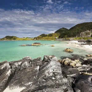 Coast, Refviksanden Beach, Vagsoy island Coast, Refviksanden Beach, Vagsoy island