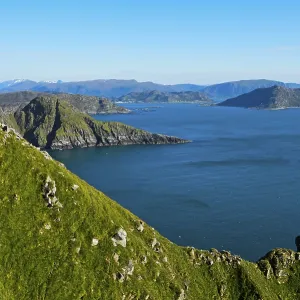 Coastline with coves, Runde Island, Norway, Europe Coastline with coves, Runde Island, Norway, Europe