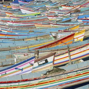 Colorful fishing boats in the harbour Colorful fishing boats in the harbour