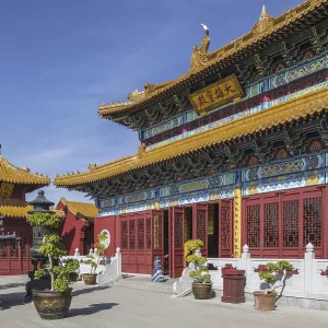Colourful Chinese Buddhist temple at Pairi Daiza Colourful Chinese Buddhist temple at Pairi Daiza