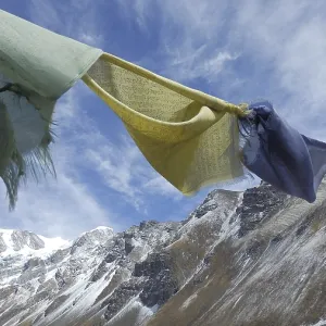 Colourful Prayer Flags in the Annapurna Region Print