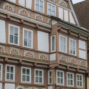 16th Century Half-Timbered House Print, NiedernstraBe, Germany