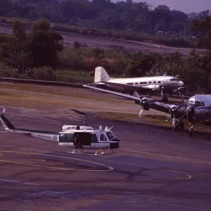 Columbia: HPolice Helicopter Landing at Villa Vicencio Airport Columbia: HPolice Helicopter Landing at Villa Vicencio Airport
