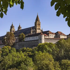 The Comburg as a former Benedictine monastery is located above the Steinbach district of Schwaebisch Hall The Comburg as a former Benedictine monastery is located above the Steinbach district of Schwaebisch Hall