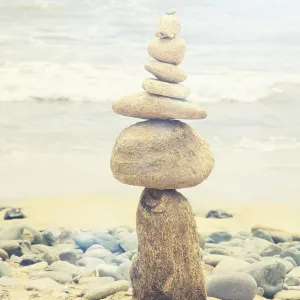 Concept of Balance and Harmony Print: Coastal Rocks