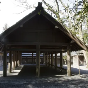Construction work at the shrine of Ise which is rebuild every 20 years