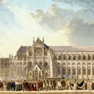 The coronation procession of Anne Boleyn to Westminster Abbey
