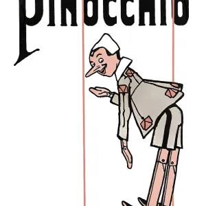 Front cover of the fairy tale novel The Adventures of Pinocchio by Carlo Lorenzini