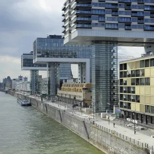 Crane houses on the Rhine River