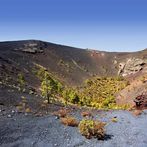 Crater in La Palma San Antonio volcano Fuencaliente at Canary islands