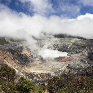 Crater of Poas Volcano, Poas Volcano National Park Crater of Poas Volcano, Poas Volcano National Park