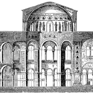Cross-section of the San Vitale in Ravenna Cross-section of the San Vitale in Ravenna