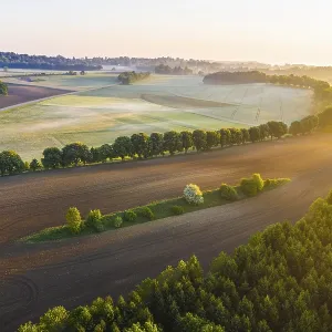 Cultural landscape in the morning light Cultural landscape in the morning light