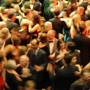 Dancing crowd at an opera ball Dancing crowd at an opera ball
