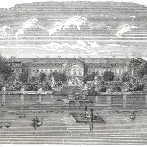 Das konigliche ResidenzschloB in Stuttgart im Jahre 1870