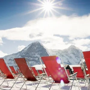 Deck chairs on Maennlichen mountain