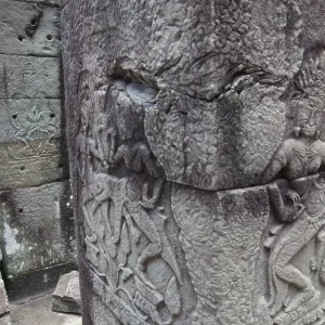 Decoration in Agkor Thom, Siem Reap, Cambodia
