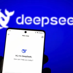 Deepseek Ai logo is displayed on smartphone Deepseek Ai logo is displayed on smartphone
