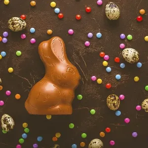 Delicious chocolate easter eggs