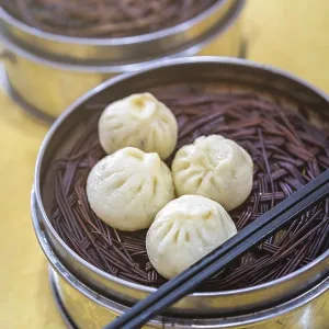 Delicious traditional chinese Baozi buns