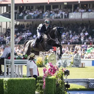 Denis Lynch of Ireland and riding Vistogrand compete in the first round of the 1 Denis Lynch of Ireland and riding Vistogrand compete in the first round of the 1