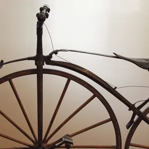 Detailed view of an old times bicycle