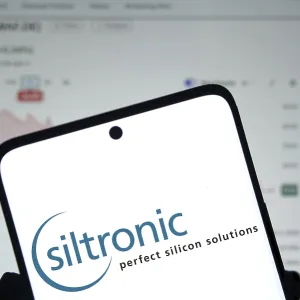 Dhaka, Bangladesh- Siltronic AG logo is displayed on smartphone Dhaka, Bangladesh- Siltronic AG logo is displayed on smartphone