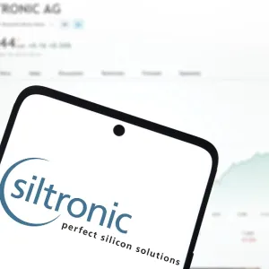 Dhaka, Bangladesh- Siltronic AG logo is displayed on smartphone Dhaka, Bangladesh- Siltronic AG logo is displayed on smartphone