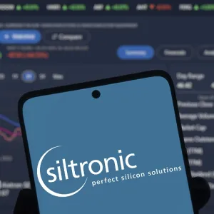 Dhaka, Bangladesh- Siltronic AG logo is displayed on smartphone Dhaka, Bangladesh- Siltronic AG logo is displayed on smartphone