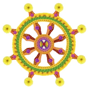 Dharma Wheel of Spirituality - oldest known Buddhist symbol of infinite perfection and destiny Dharma Wheel of Spirituality - oldest known Buddhist symbol of infinite perfection and destiny