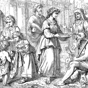 Jesus Feeding the Poor, 1877 Print Jesus Feeding the Poor, 1877 Print