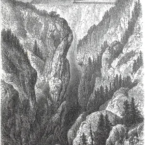 Die Mont Cenis Bahn an der Escillonschlucht