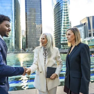 Diverse business professionals