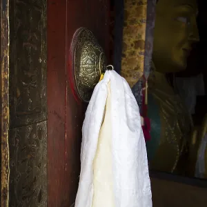 Door to a Buddhist monastery in Ladakh, India Door to a Buddhist monastery in Ladakh, India
