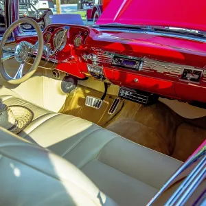 Driver's cockpit of a classic car<br> Driver's cockpit of a classic car Driver's cockpit of a classic car<br> Driver's cockpit of a classic car