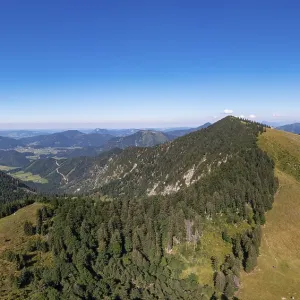 Drone image, Spielbergalm with Spielberg and Wieserhoerndl