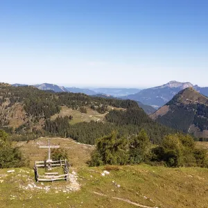 Drone image, summit cross on the Labenberg