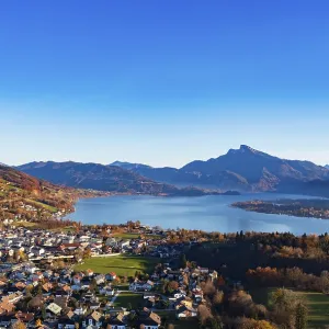 Drone shot, panorama, autumn landscape