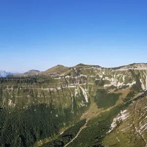 Drone shot, panorama shot, mountain landscape