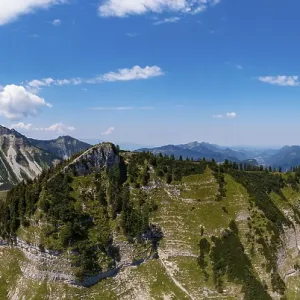 Drone shot, panorama shot, mountain landscape Drone shot, panorama shot, mountain landscape