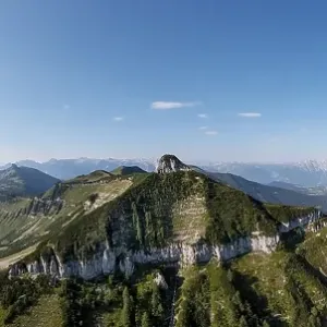 Drone shot, panoramic shotMountain landscape