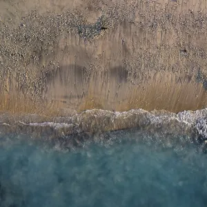 A drone view of a lonely beach in Indonesia A drone view of a lonely beach in Indonesia