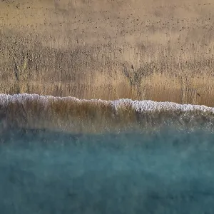 A drone view of a lonely beach in Indonesia A drone view of a lonely beach in Indonesia