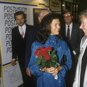 Drottning Silvia pa frimarksutstallningen Stockholmia 86 1986 Queen Silvia of Sweden<br> Drottning Silvia p Drottning Silvia pa frimarksutstallningen Stockholmia 86 1986 Queen Silvia of Sweden<br> Drottning Silvia p