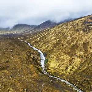 Eas a Bhradain Waterfall from drone